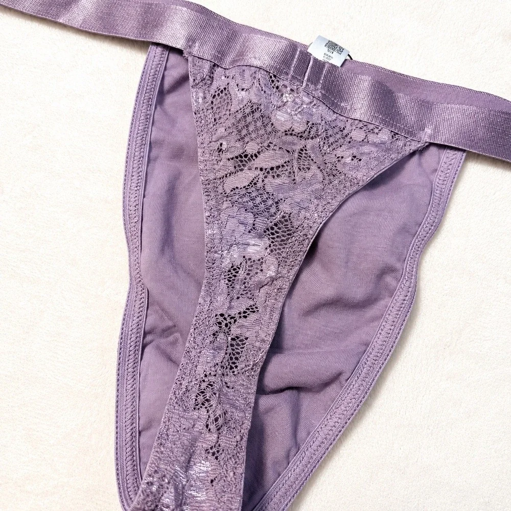 COSABELLA NSN Men's Italian Thong Himalayan Sky Purple Lace /‎ Size M - NWT